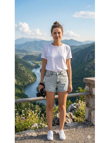 Kot Şort Açık Renk