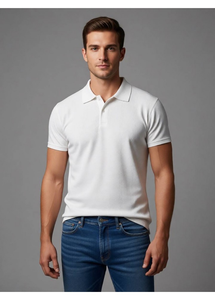 Beyaz Polo Yaka Premium