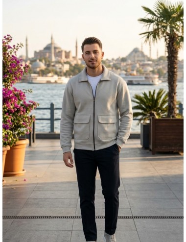 KREM CEPLİ PREMİUM 3 İPLİK HIRKA